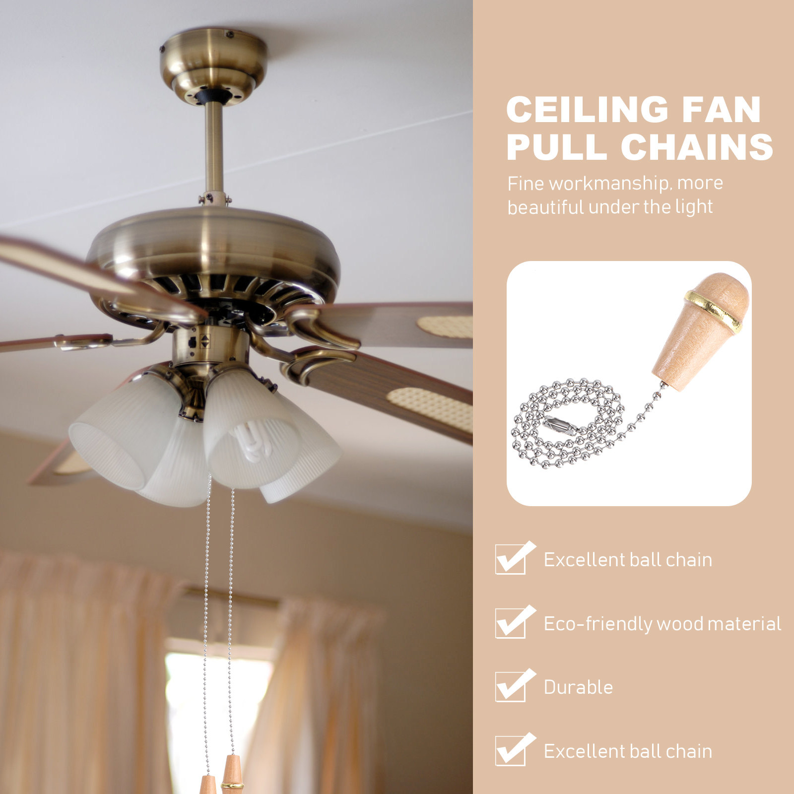 Decor Lighting Ceiling Fans - 2 buah Rantai Tarik Kipas Plafon
