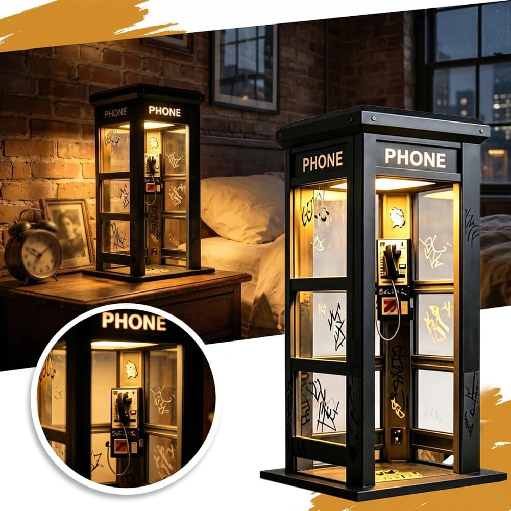 Lighting Decor Ideas - Lampu Meja Telepon Retro Graffiti Mini