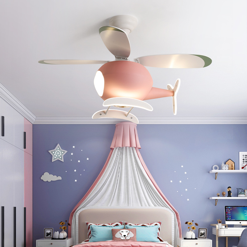 Lightings Decoration - Lampu Kipas Pesawat Kartun Kreatif Modern