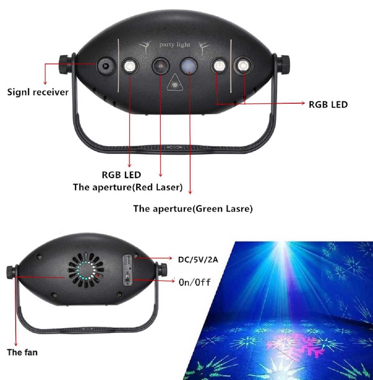 RGB lampu disko panggung DJ, l - Lighting Effect Home Decor ulasan dan harga