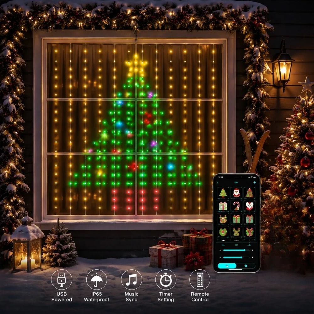 Lampu Tirai LED dengan Kontrol - Home Lighting And Decor ulasan dan harga
