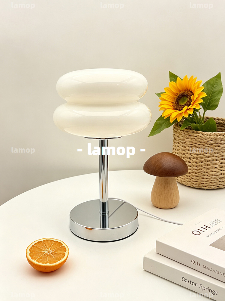 Lampu Meja Bauhaus Cream-Globe - Lighting Decor For Bedroom ulasan dan harga