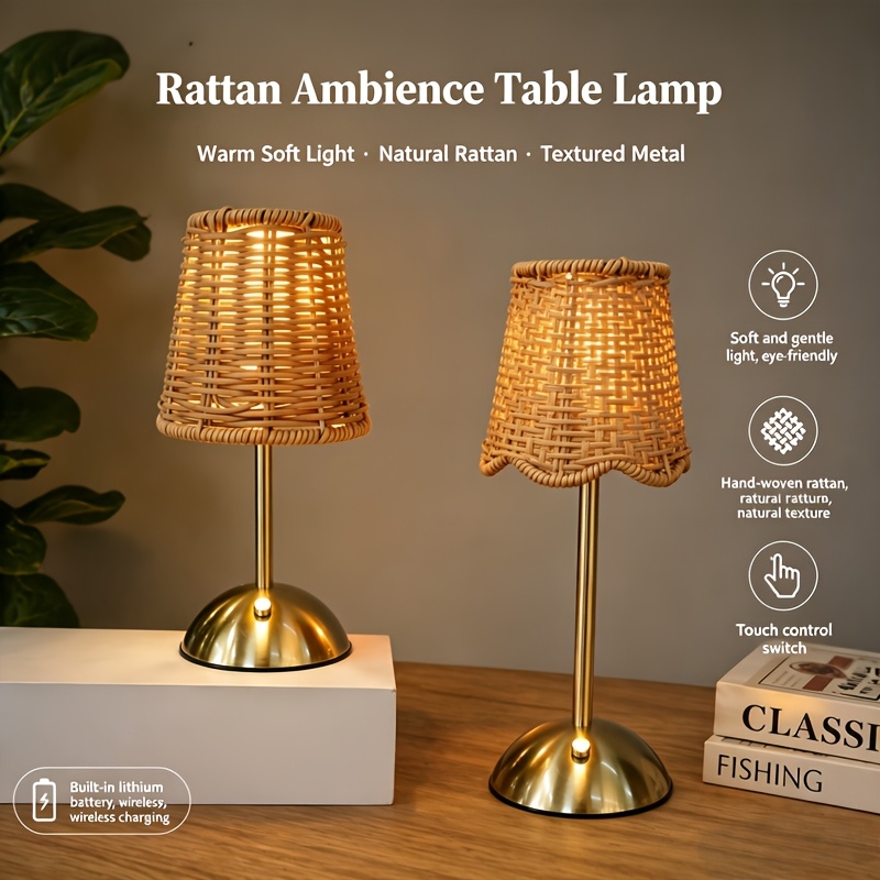 Lampu Meja Seni Anyaman Rotan  - Room Decor Lighting Lamp ulasan dan harga
