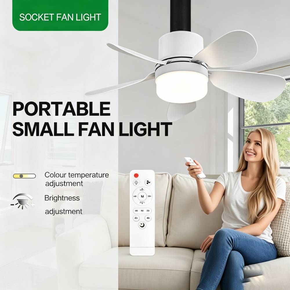 Lampu Kipas Soket dengan Remot - Home Lighting And Decor ulasan dan harga