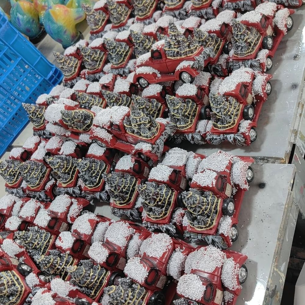 Patung Resin Go Kart Natal den - Decor Kart Lighting ulasan dan harga