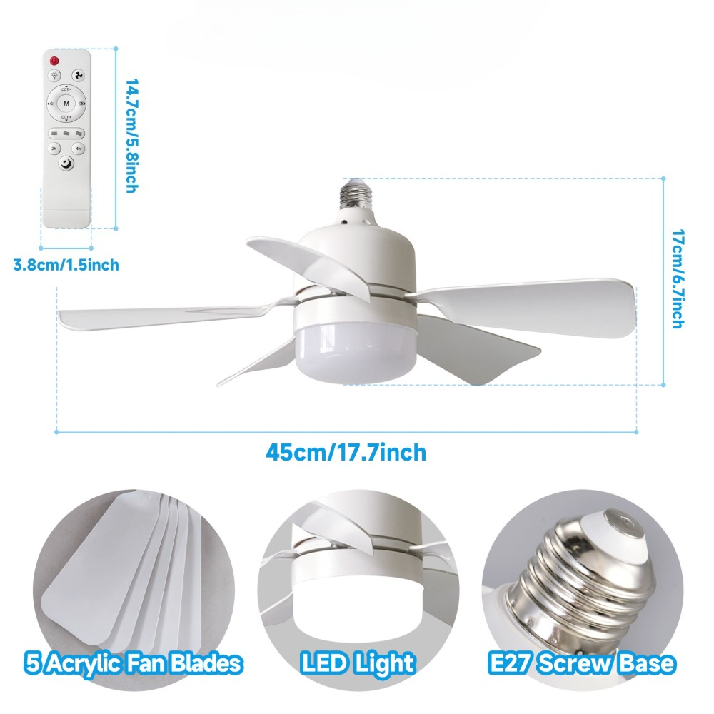 1/2 Buah Lampu Kipas Langit-la - Decor Lighting Ceiling Fans ulasan dan harga