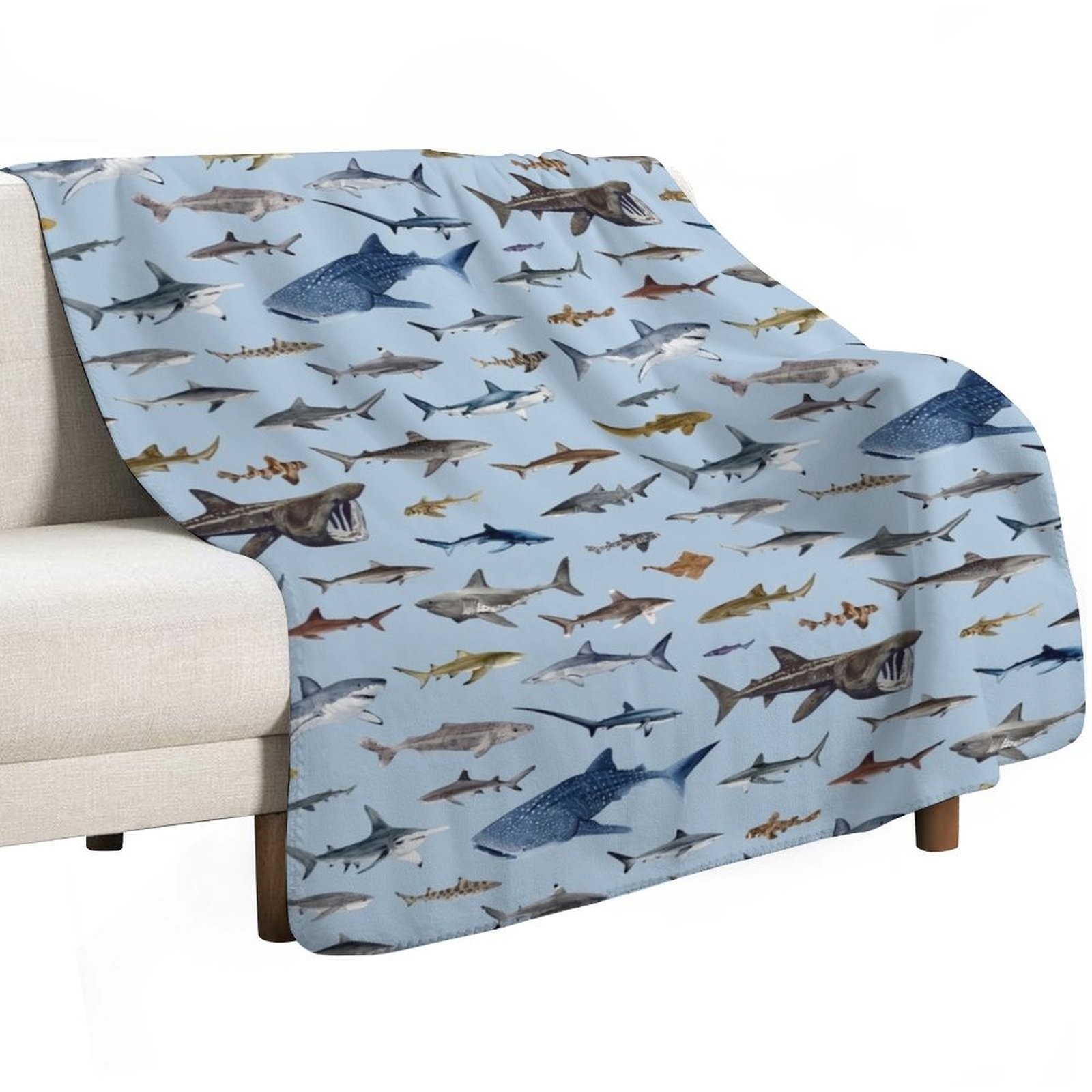 Selimut SHARKS warna biru muda - Lighting Decoration Ideas For Home ulasan dan harga